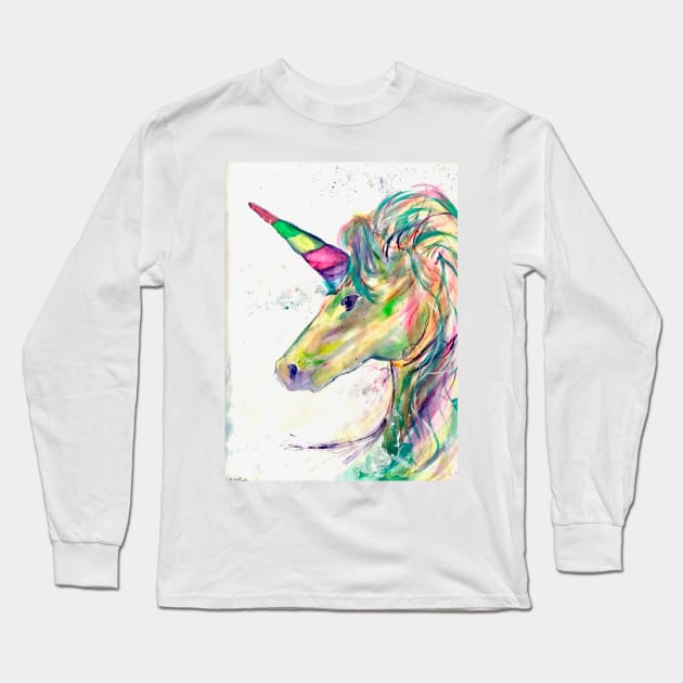 Unicorn Long Sleeve T-Shirt by Mr_Bentley